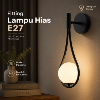 OUDELADI Fitting Lampu Hias Nordic Modern Minimalist Wall Lamp E27 - OD64