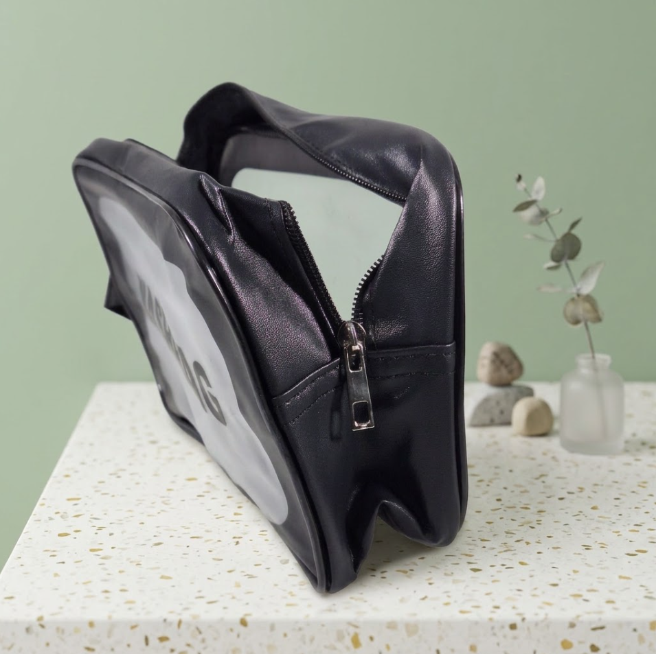 Gambar produk WASHBAG Tas Kosmetik Alat Make Up Portable Pouch Korean PVC Size M - B411 - 4