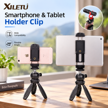 Gambar produk XILETU Smartphone Holder Tablet Clip Bracket Mount Tripod Monopod - XJ-13