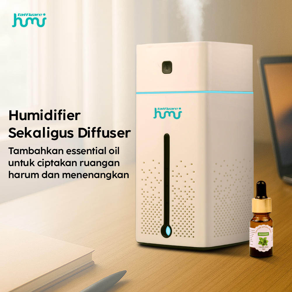 Gambar produk Taffware HUMI Humidifier Diffuser Mini Ultrasonic RGB 1L - KS-600 - 2