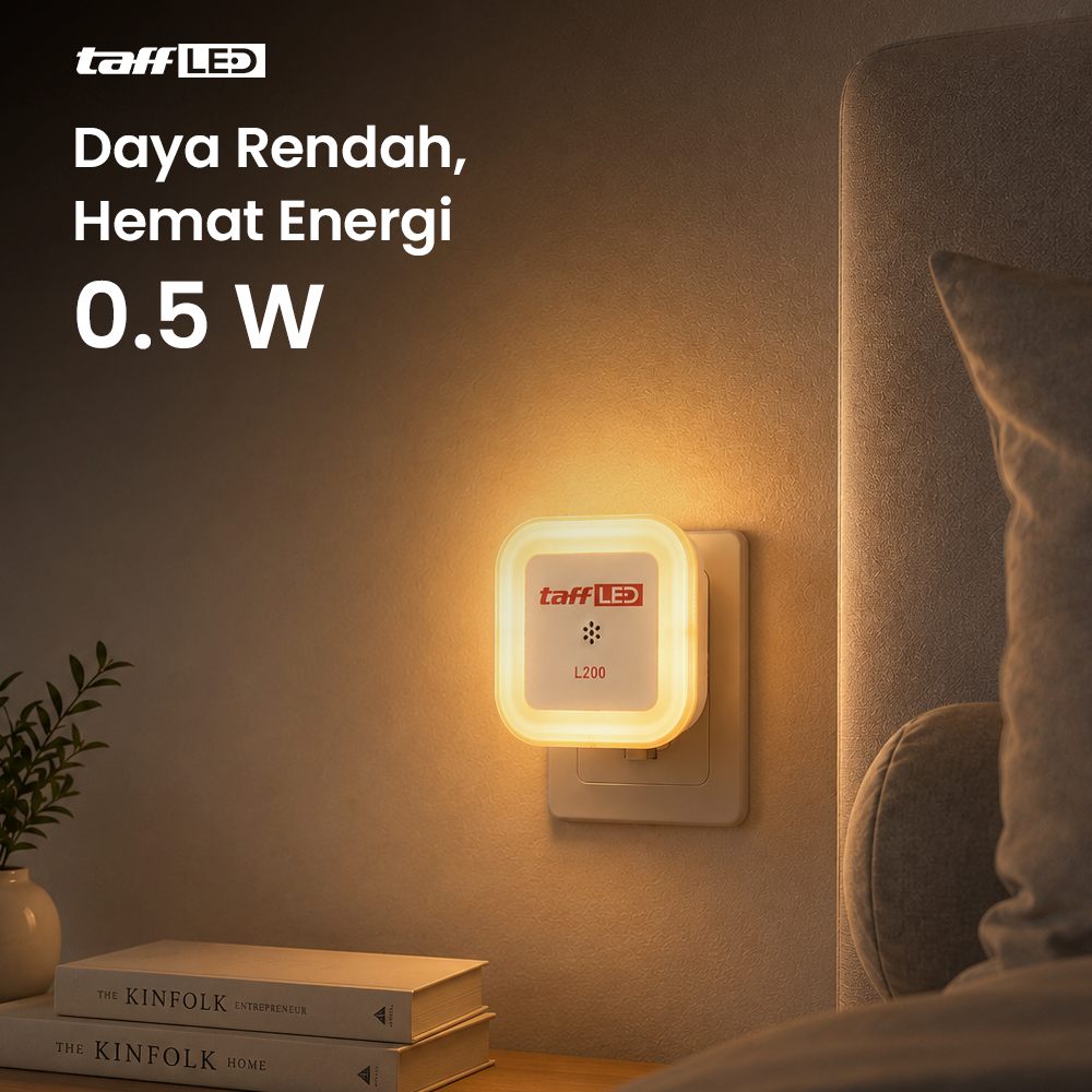 Gambar produk TaffLED Lampu Tidur Minimalis EU Plug Sensor Cahaya Warm White 0.5W - L200 - 2