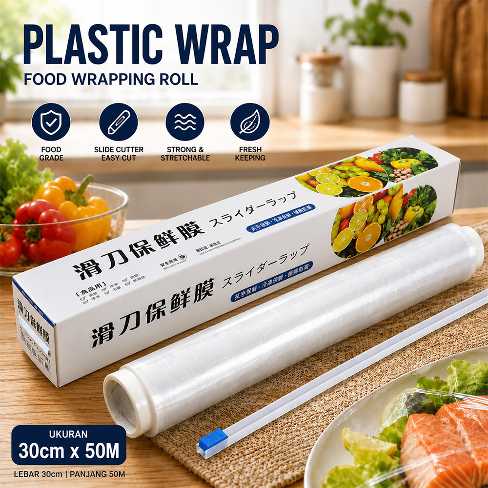 Gambar produk Aod Plastik Wrapping Pelindung Pembungkus Makanan Roll 30cm 50M - INU155 - Utama