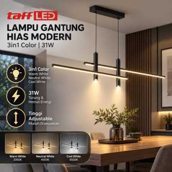 TaffLED Lampu Gantung Hias Modern Nordic Chandelier 3 Color 31W - KR-72W