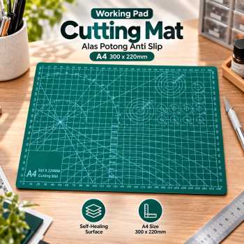 Gambar produk HUAN MEI Working Pad Cutting Mat Alas Potong Anti Slip A4 300x220mm - GKSA4