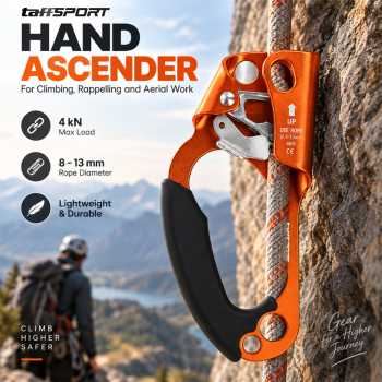 TaffSPORT Jumar Tangan Panjat Tebing Hand Ascender Rock Climbing 4 kN - TP2