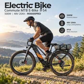 Lankeleisi Sepeda Listrik Gunung MTB E-Bike IP54 500W 48V 20Ah - MX600PRO
