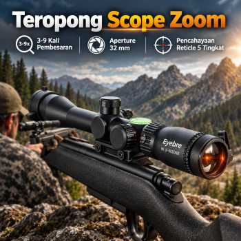 Eyebre Teropong Outdoor Scope Zoom Adjustable Reticle LED 3-9X 32mm - HK3-9X32AOE