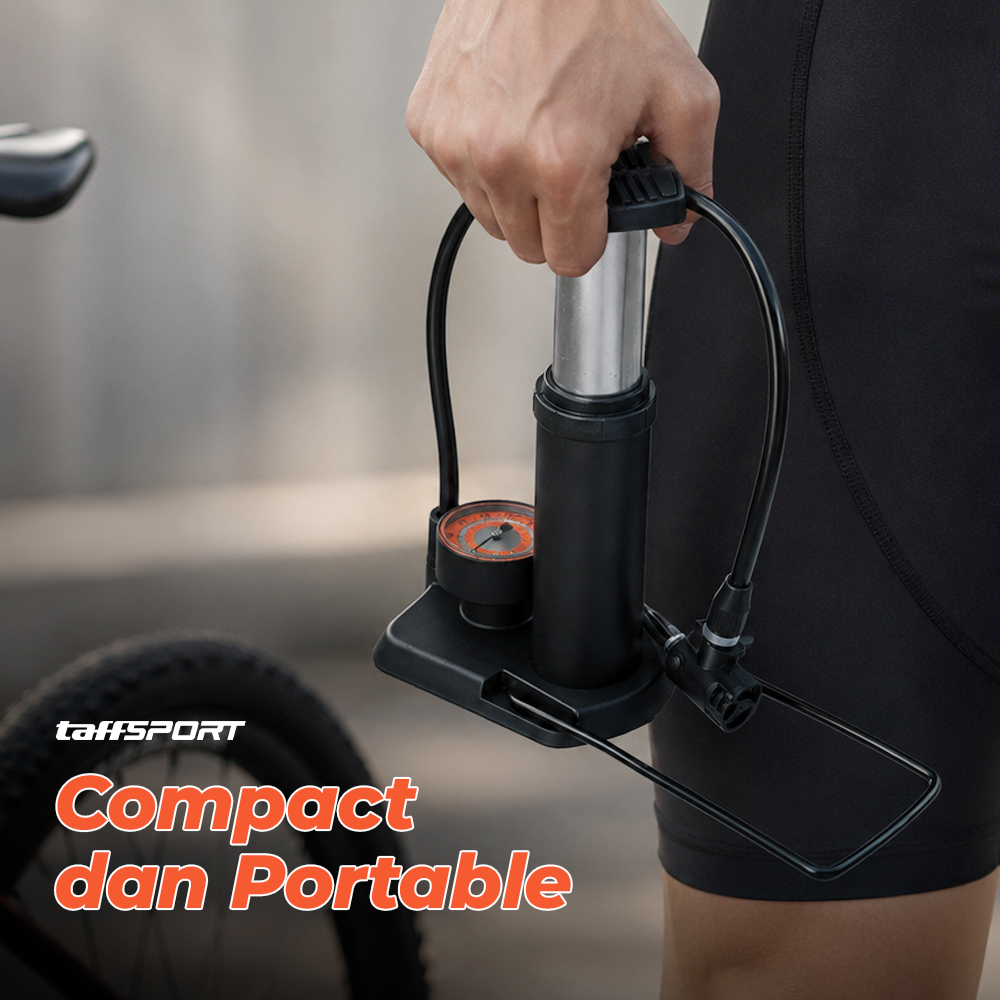 Gambar produk TaffSPORT Pompa Sepeda Portable Light Mini Floor Pump 160 PSI - PM50 - 4