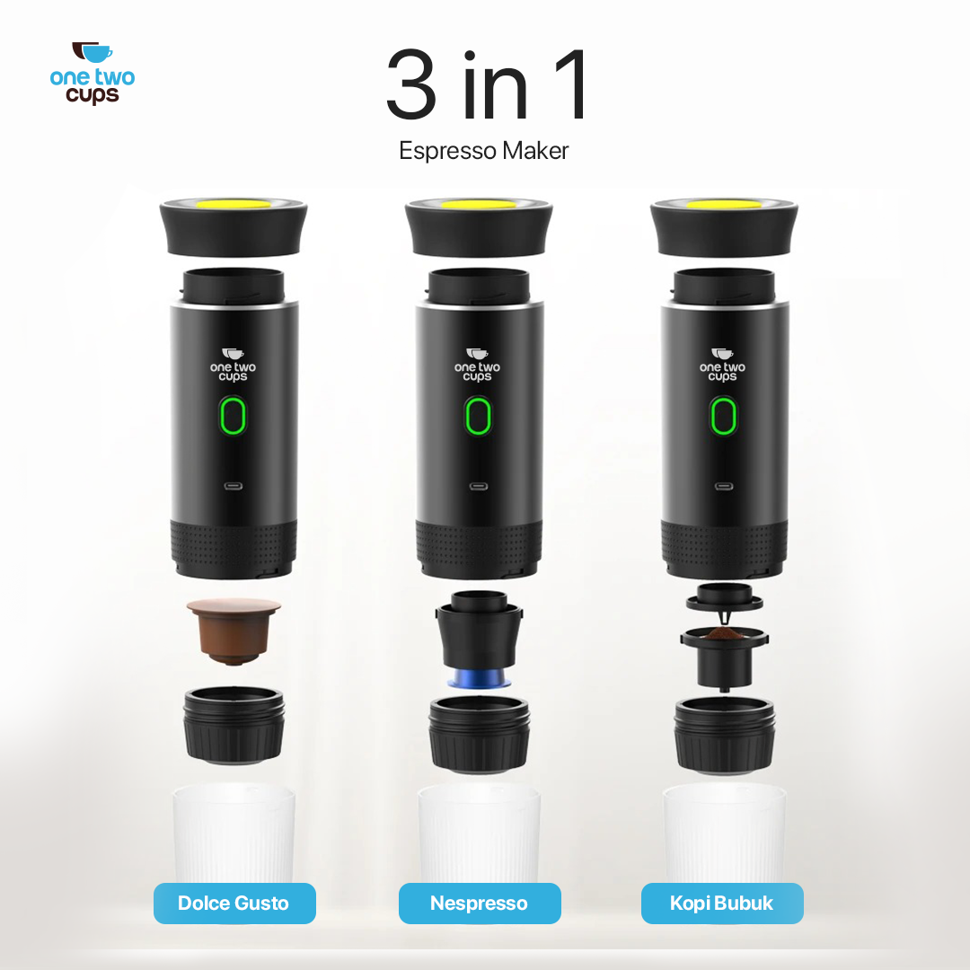 Gambar produk One Two Cups Portable Coffee Maker 3in1 7500mAh 60ml for Nespresso - KF-JN-02 - 3