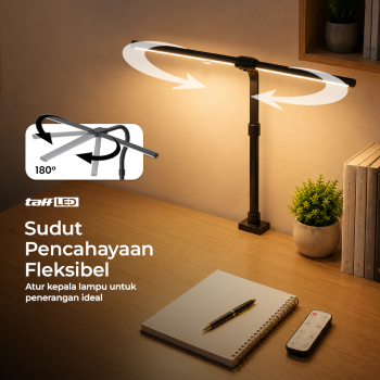 Gambar produk TaffLED Lampu Meja Belajar LED 3 Color 2700-6500K 24W - T188 - 4