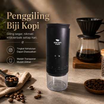 One Two Cups Penggiling Kopi Elektrik Coffee Grinder 2000mAh - HB-990