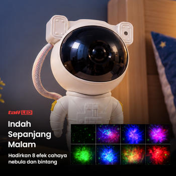 Gambar produk TaffLED Lampu Tidur Proyektor Astronaut Galaxy Light 8 Colors 240V 5W - HD481 - 1