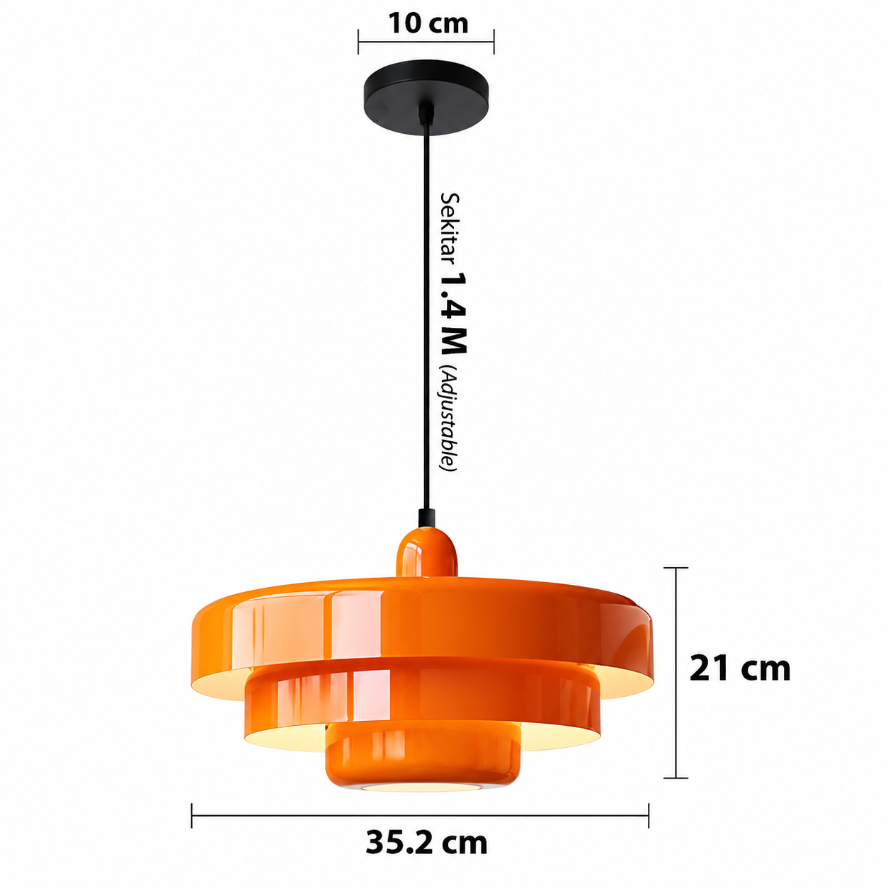 Gambar produk TaffLED Fitting Lampu Hias Gantung Retro Macaron Hanging Lamp E27 - LPL139 - 7