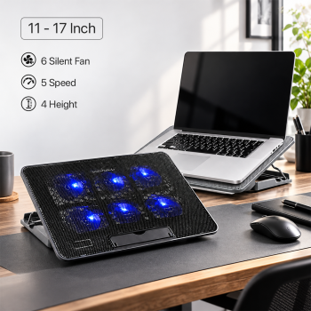 Gambar produk SeGB Cooling Pad Laptop Gaming Kipas Pendingin 6 Fan 17 Inch - S6