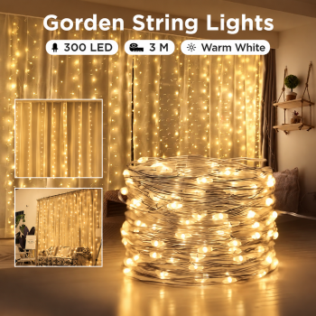 RONTER Lampu Hias String Light Tumblr Gorden 3000K 300 LED 3x3M - S-05