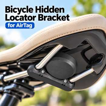 ESP Bicycle Hidden Locator Bracket AirTag Protector Holder Anti Maling - Black