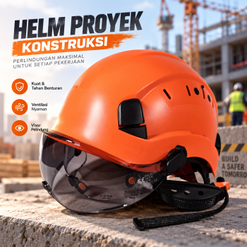 TaffGUARD Helm Proyek Konstruksi K3 Safety Protection Double Visor - SF06