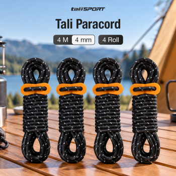 Gambar produk TaffSPORT Tali Paracord Tenda Camping Adventure Windproof 4mmx4M 4 PCS - YG148