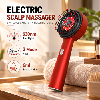 Hicare Sisir Pijat Kepala Elektrik Red Light Scalp Massage Comb - WN-02