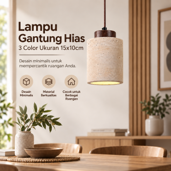 Wab Lampu Gantung Hias Japanese Yellow Stone Pendant Lights 3 Color - A803