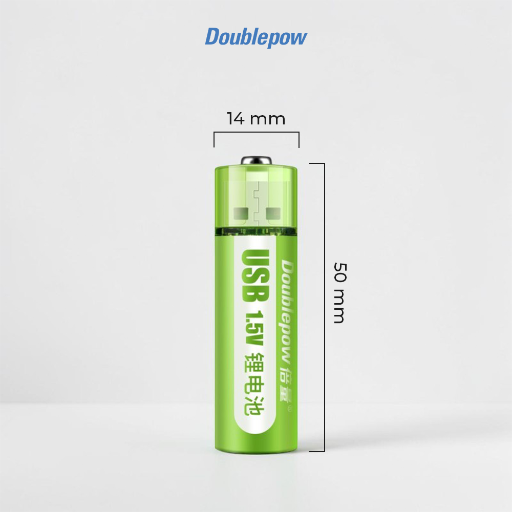 Gambar produk Doublepow Baterai Isi Ulang AA Li-Ion Button Top 1400mWh 1.5V 1 PCS - 8
