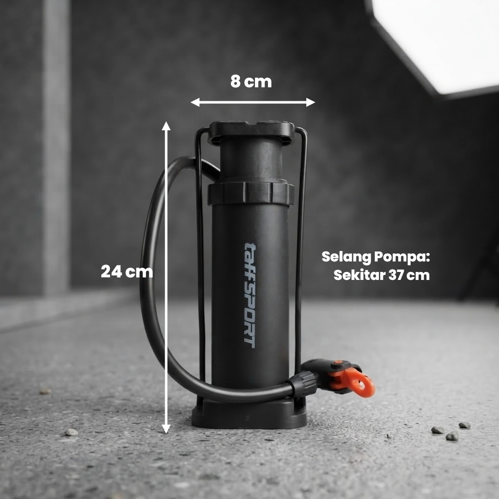 Gambar produk TaffSPORT Pompa Angin Sepeda Serbaguna Portable Pump 120 PSI - PM40 - 8