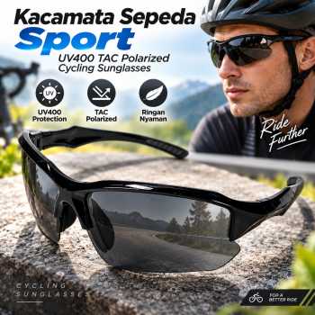 BEAUFIVE Kacamata Sepeda Sport UV400 TAC Polarized Cycling Sunglasses - 9301