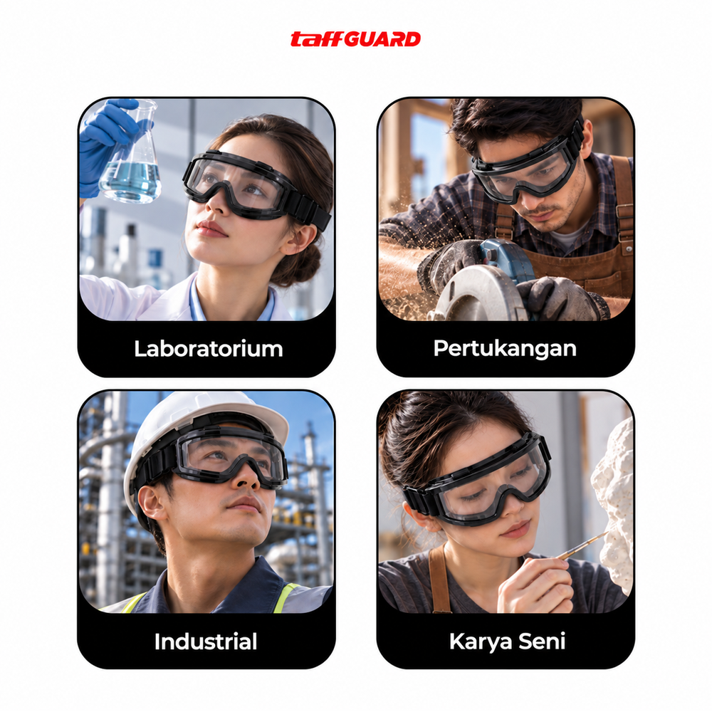 Gambar produk TaffGUARD Kacamata Safety Goggles Work Laboratory Eyewear - ASL-Y - 6
