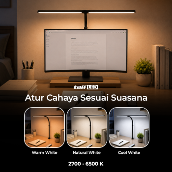 Gambar produk TaffLED Lampu Meja Belajar LED 3 Color 2700-6500K 24W - T188 - 2