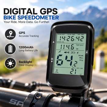 NEWB Speedometer Sepeda Digital GPS Backlight with Bracket 1200mAh - BK-5208