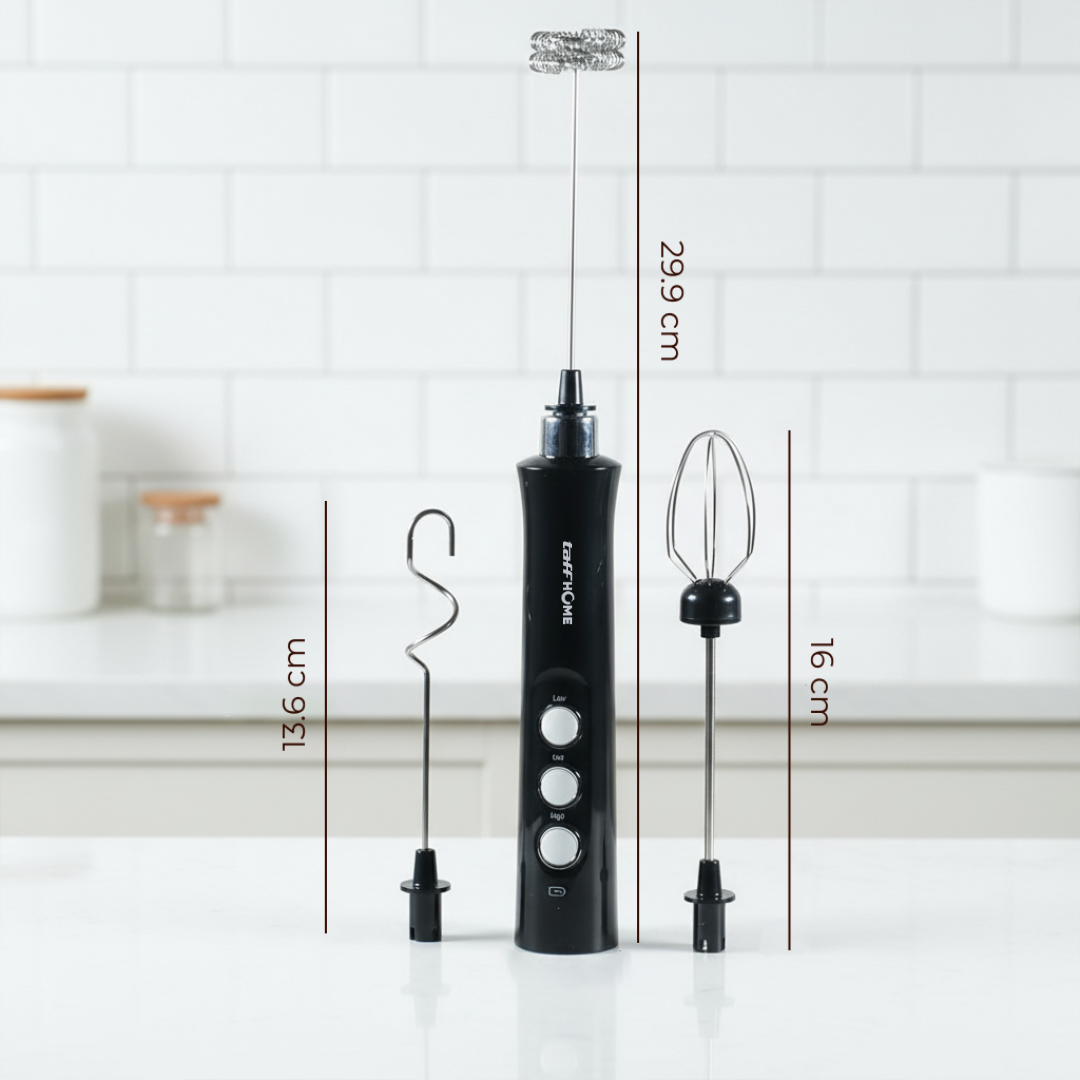 Gambar produk TaffHOME Hand Mixer Mini 3in1 Whisk Beater Milk Frother USB Charge - EW-071 - 7
