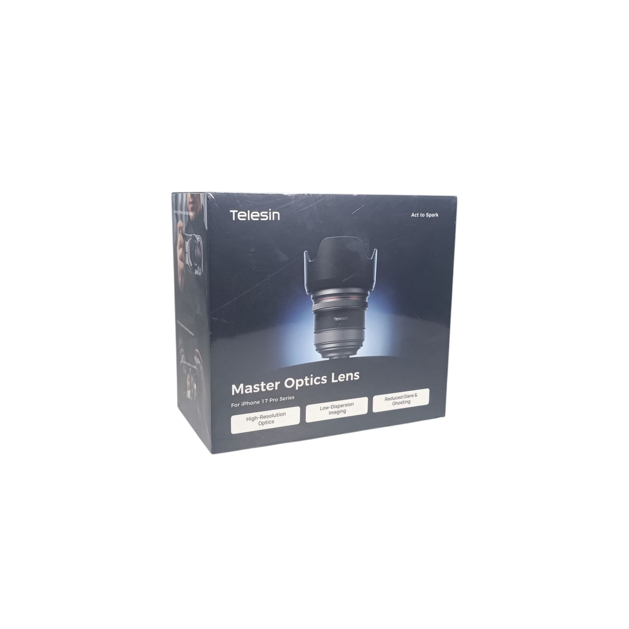Gambar produk TELESIN Lensa Telephoto ED Glass 2X 200mm for IPhone 17 Pro - P5-FLT-014-TIP - Kemasan