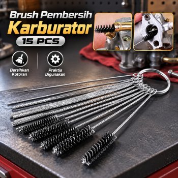 Gambar produk Taffware Sikat Brush Pembersih Karburator Cleaning Needles Tools 15PCS - CS8