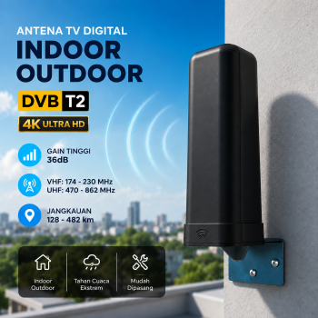ROGBID Antena TV Digital Indoor Outdoor DVB-T2 HD 4K 36dB Amplifier - RG80