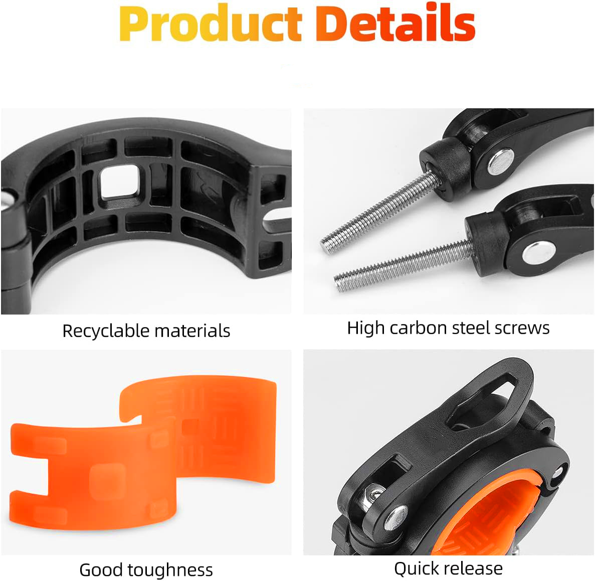 Gambar produk Cycle Zone Clamp Penjepit Senter Setang Sepeda 360 Derajat - ZH1035 - 4