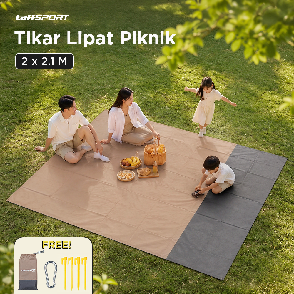 Gambar produk TaffSPORT Tikar Lipat Matras Camping Piknik Outdoor Waterproof Mat 2x2.1M - FS-008 - Utama