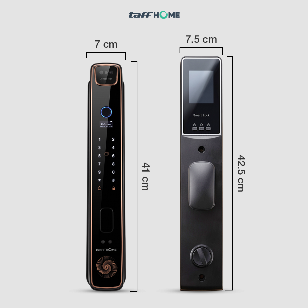Gambar produk TaffHOME Smart Door Lock Fingerprint Face Recognition Password - 5S - 6