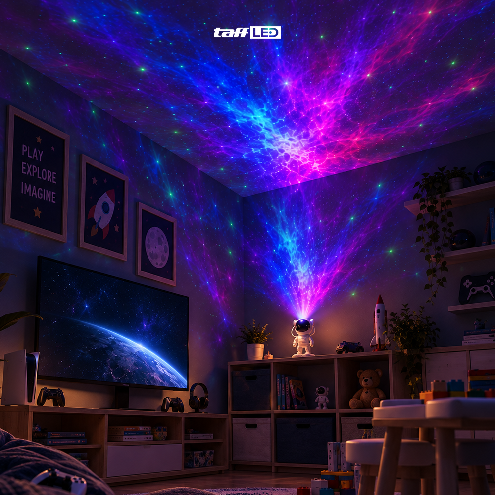Gambar produk TaffLED Lampu Tidur Proyektor Astronaut Galaxy Light 8 Colors 240V 5W - HD481 - 6