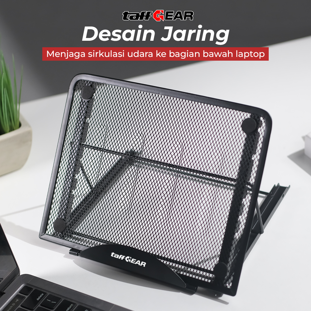 Gambar produk TaffGEAR Stand Laptop Aluminium Dudukan Holder Foldable Portable - IV012 - 4