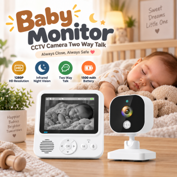Gambar produk Taffware Baby Monitor CCTV Camera Two Way Talk 1280P 1500 mAh - ABM-900