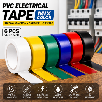TaffPACK Lakban Heat Resistant Adhesive Cloth Tape Temperature 6 PCS - TF12