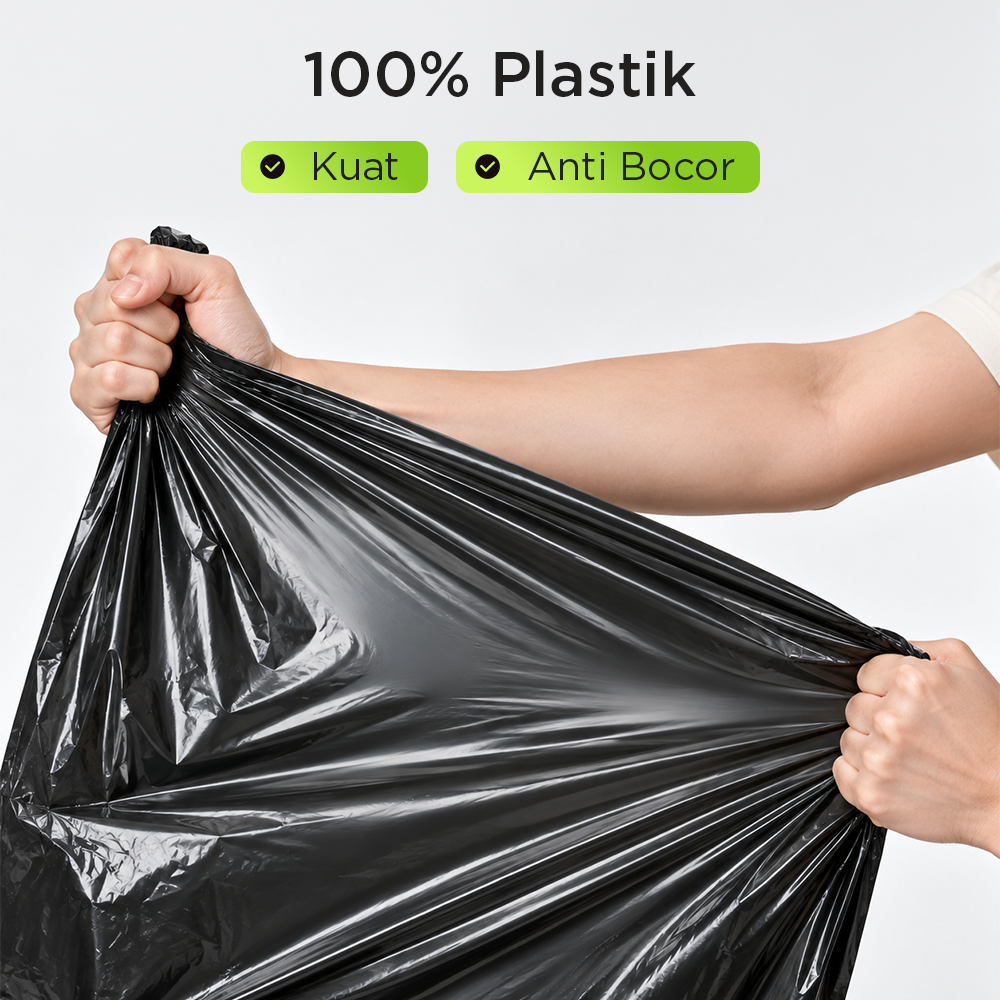 Gambar produk TRASU Kantong Plastik Sampah Disposable Trash Bag 45x55cm 100 PCS - TR-45 - 2