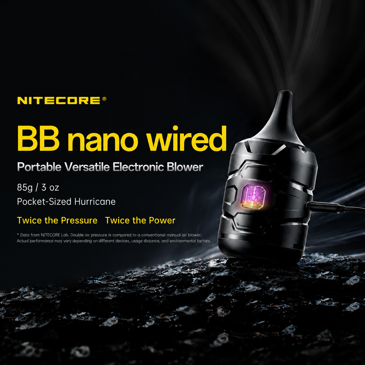 Gambar produk NITECORE Blower Pembersih Debu Elektrik 2in1 Vacuum 40000 RPM 3 kPa - BB Nano Wired - Utama
