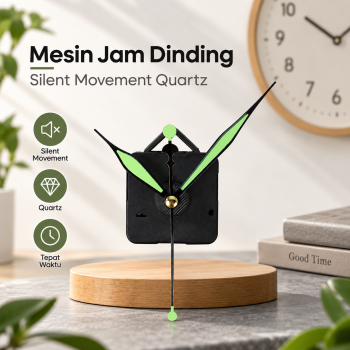 Gambar produk TaffHOME Mesin Jam Dinding DIY Replacement Silent Movement Quartz - 5168-S