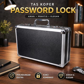 TaffGUARD Tas Koper Penyimpanan Hard Case Password Lock 36x24x10cm - LE15