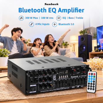 Gambar produk Sunbuck Bluetooth EQ Amplifier Karaoke Mixer Audio FM - AV-MP326BT