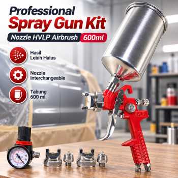 Gambar produk BENT Professional Spray Gun Kit Nozzle HVLP Airbrush 600ml - H827P