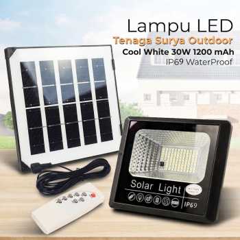 OOBEST Lampu Hias Dinding Outdoor Solar Sensor IP69 Cool White 30W - OB100