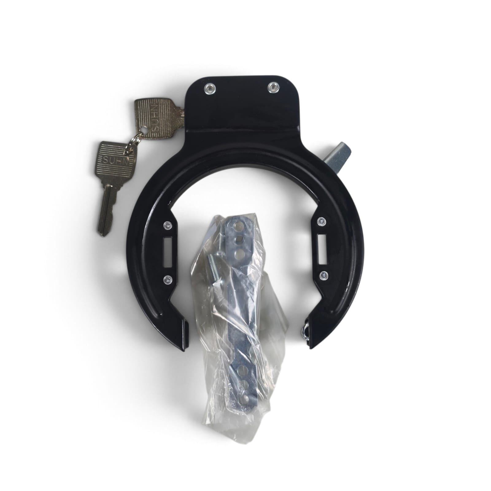 Gambar produk SHUN Kunci Gembok Sepeda Horseshoe Ring Lock Steel 10cm with Key - GT15 - 5