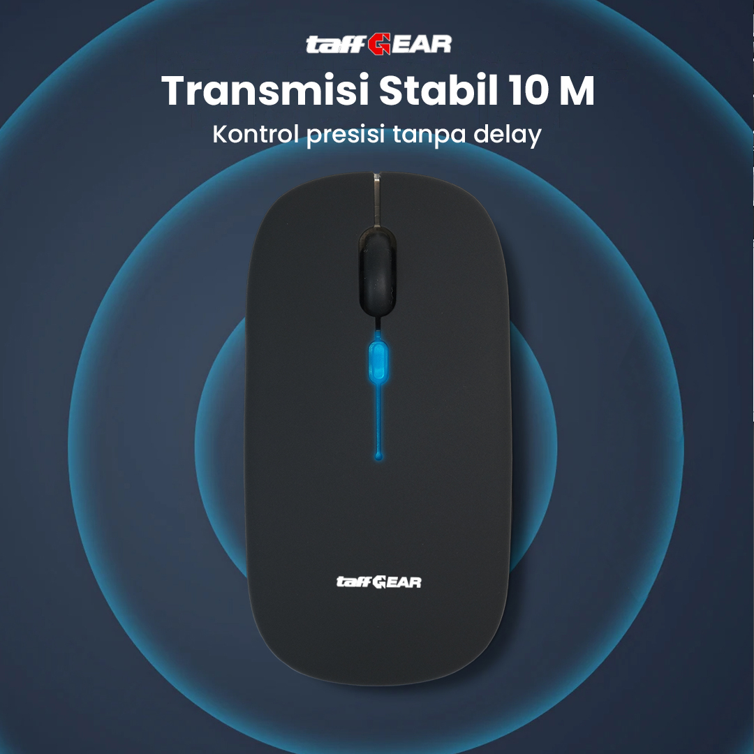 Gambar produk TaffGEAR Mouse Wireless Bluetooth Optical 2.4GHz Silent Click 1600DPI - DC001 - 2